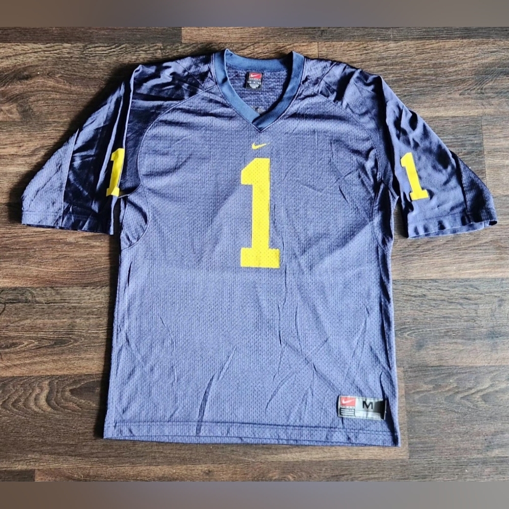 Vintage Nike Team Michigan Wolverines Football Jersey Men Size Medium